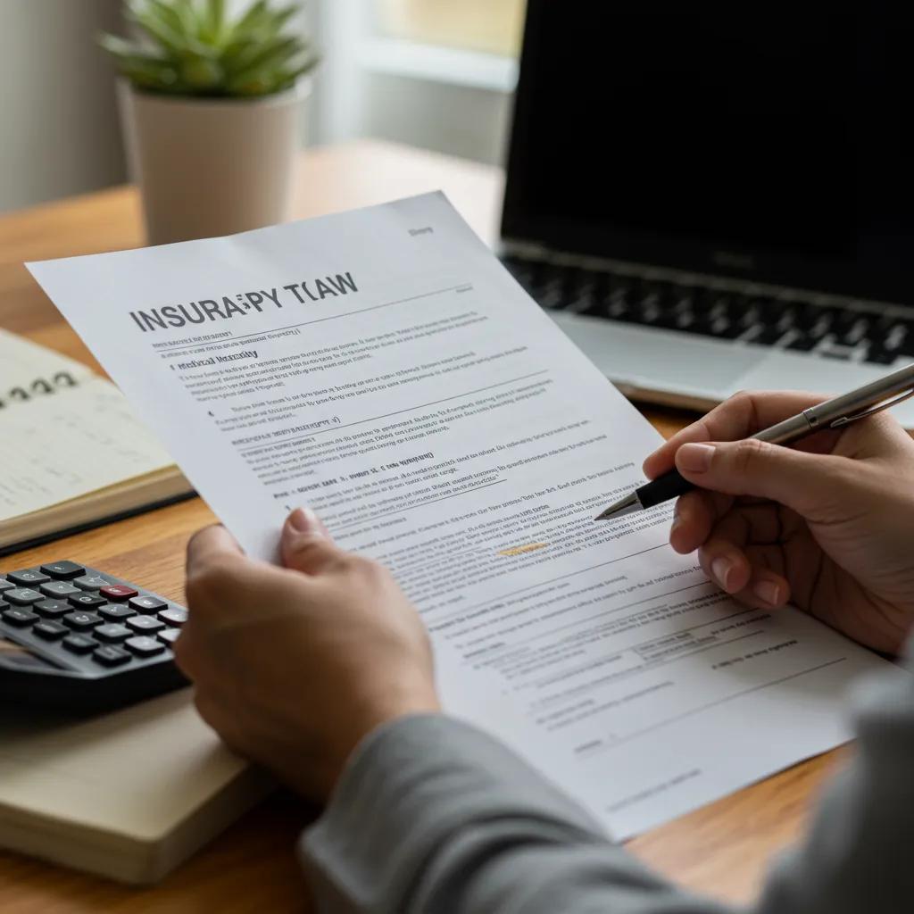 Parent reviewing insurance documents for ABA therapy coverage requirements